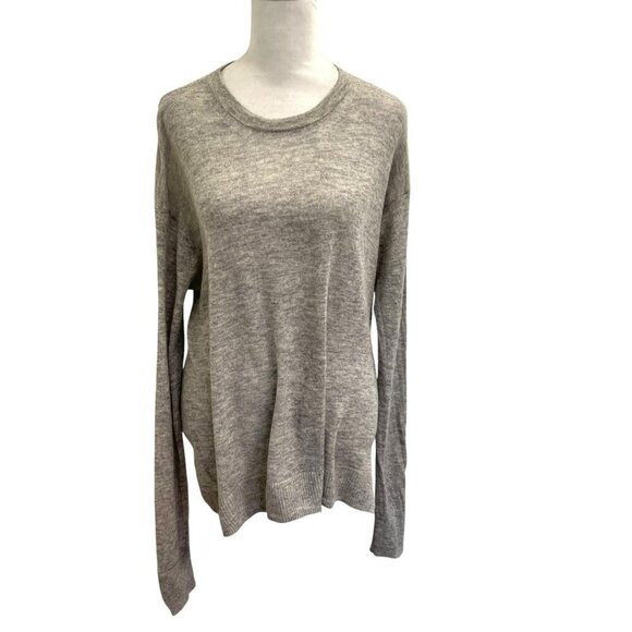 *Muji Wool Yak Blend Relaxed Pullover Sweater Long Sleeve Classic Gray Small - Picture 1 of 6
